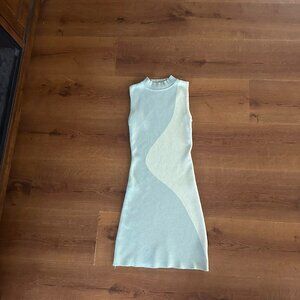Peppermayo size small/medium sage and cream bodycon dress